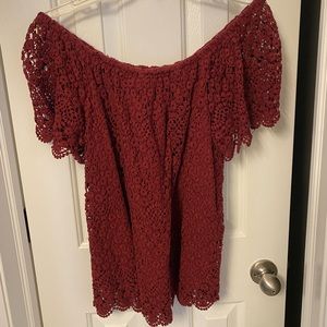 Knox Rose off shoulder lace blouse